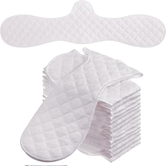 Boyiee 16 Pcs Cotton Bra Liners 3 Layer Reusable Boob Towel Under Breast Sweat Absorber Pads for Woman