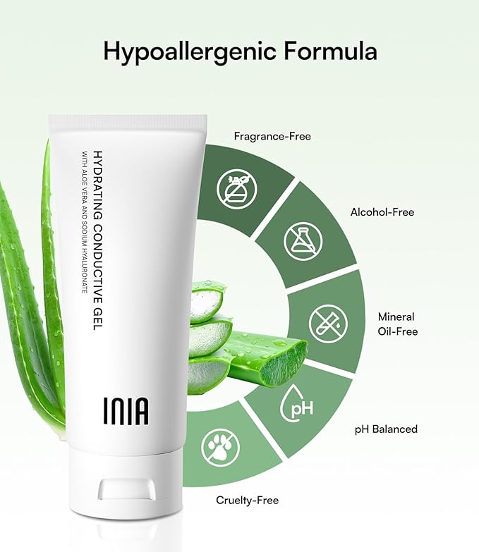 Micro-current Conductive Gel for Korean Skin Care Machines & Face Massagers – Hydrating Gel Primer with Hyaluronic Acid Facial and Body for Women and Men, 3.38 Fl Oz*2