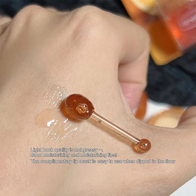 2PCS Bee Lip Balm Honey Pot,Honey Exfoliator