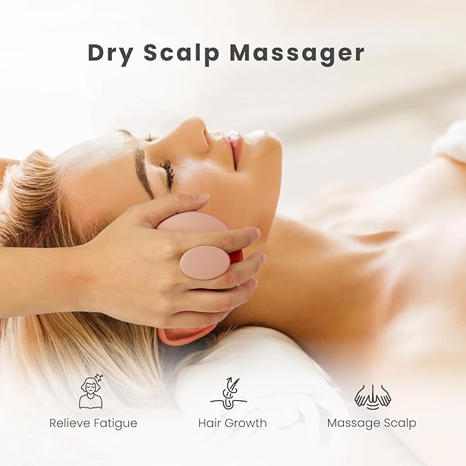 AIMIKE Scalp Massager - Silicone Shampoo Brush for Hair, Dandruff Removal & Hair Growth Stimulator - Exfoliator for Dry & Wet Scalp