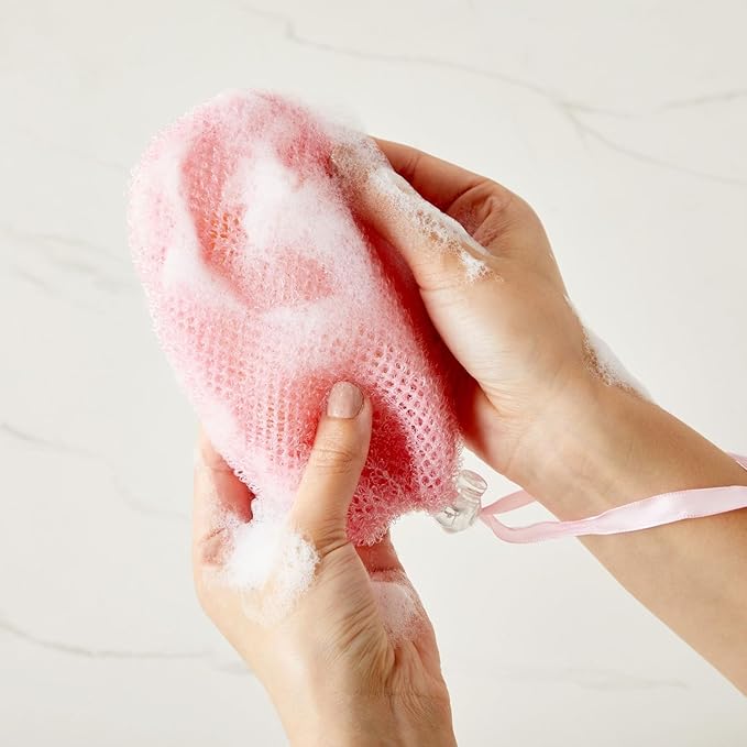 Juvale Soap Savers for Bar Soap with Drawstring Closure, Mesh Pouch for Exfoliating (4 Colors, 3.5 x 6 Inch) 4 Pack