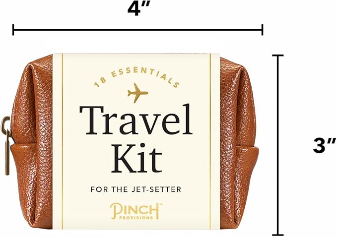 Pinch Provisions Travel Kit, includes 18 Must-Have Emergency Essential Items for Travelling, Ideal Road Trip or Airport Gift for Friends, Family & Peers, Portable Pouch