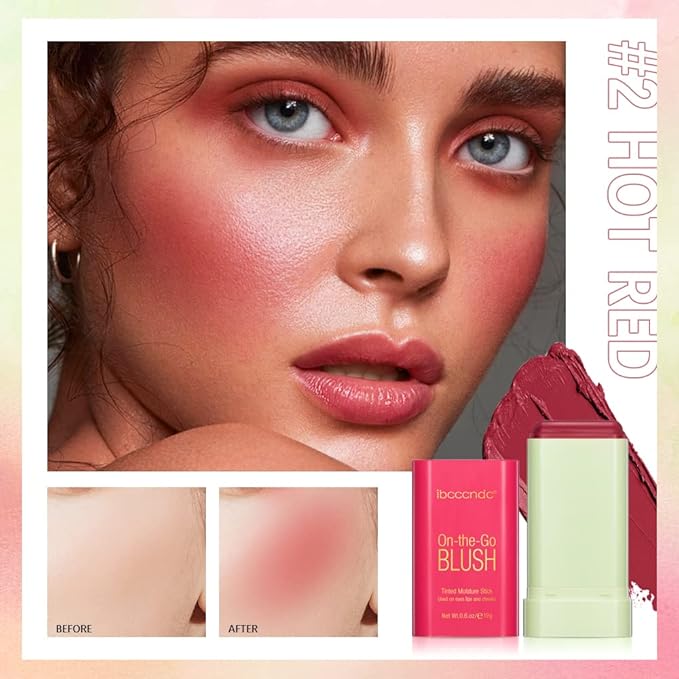 Soft Creamy Blush Stick, Multi-use Makeup Blush Stick
