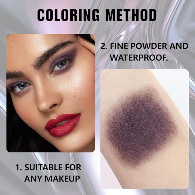 Buildable Matte Eyeshadow Makeup Palette Single - Smokey Plum Shades | Creamy Pressed Powder for Easy Blending | Mini Travel Palette for Women | Everyday Natural Eye Makeup