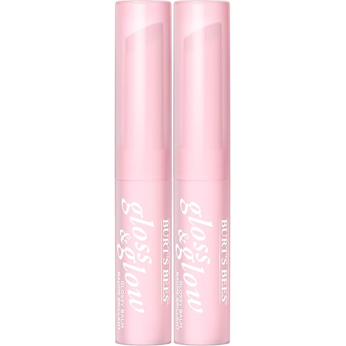 Burts Bees Gloss and Glow Glossy Balm, 100% Natural Origin, Wine Wednesday, 1 Tube