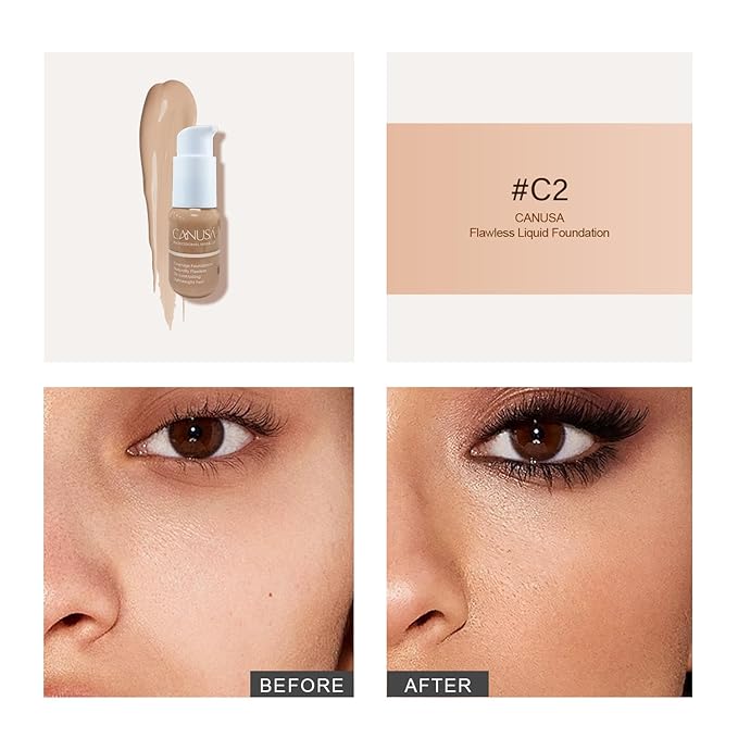 CANUSA Flawless Liquid Foundation (C2 Sandy Yellow)