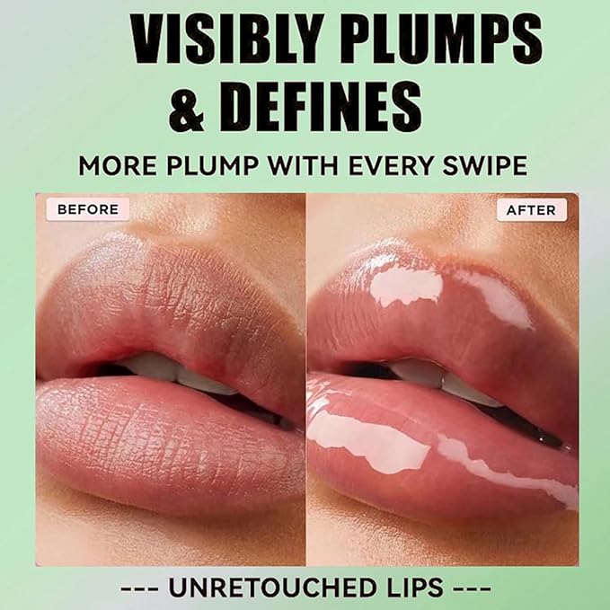 4 Colors Lip Oil Lip Glaze, Hydrating Lip Glow Oil Big Brush Head Shiny Moisturizing Lip Gloss, Long Lasting & Nourishing Non-sticky Fresh Transparent Tinted Plumping Lip Oil - Set B