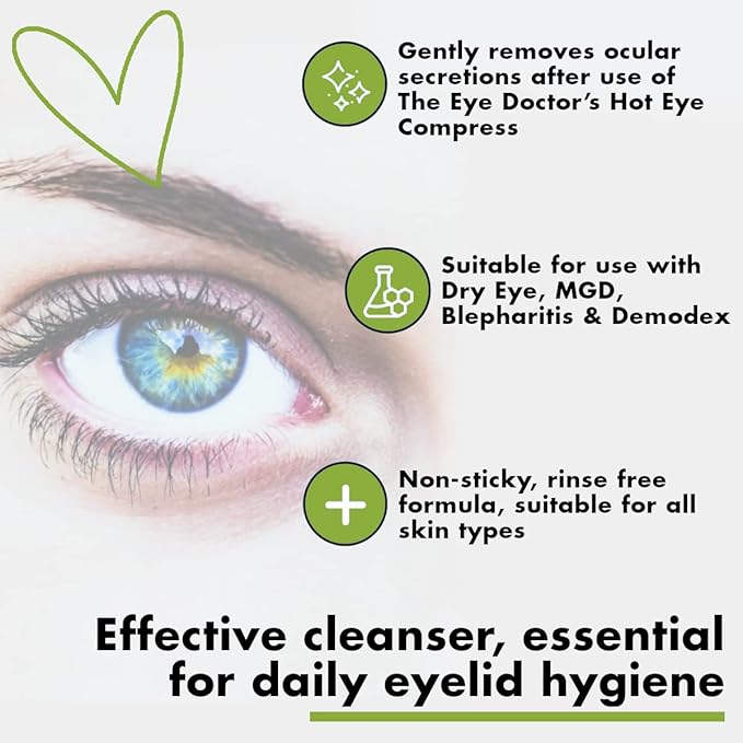 The Eye Doctor Tea Tree Lid Cleanser 100ml – Daily Eyelid Hygiene Remove Debris & Make-up Eyelid Eyelashes – For Sensitive Eyes – Contains Tea Tree Oil Argan Oil Coconut Oil & Micellar Water