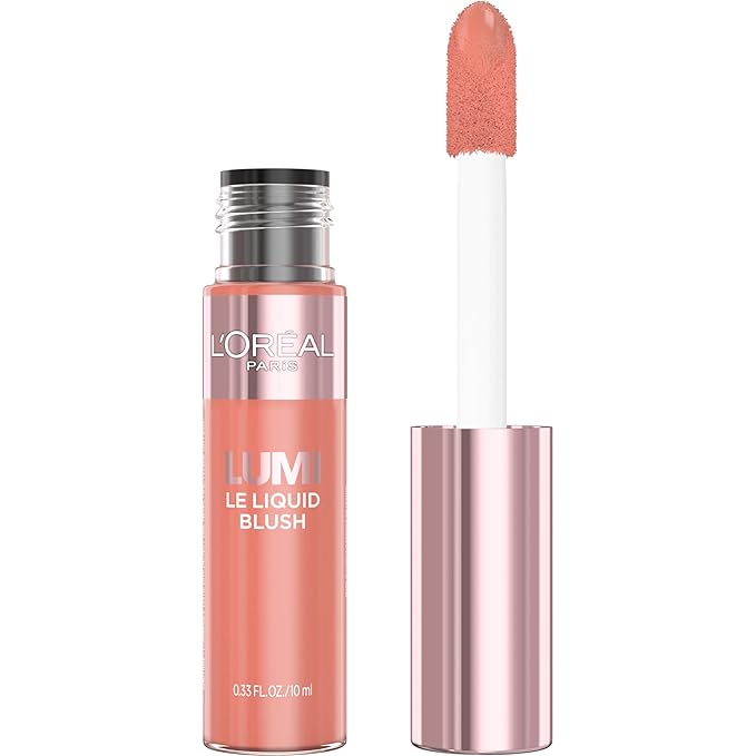 L'Oreal Paris True Match Lumi Le Liquid Blush, Intense Lightweight Blush Formula With Liquid Pigments, Dewy Worth It, 0.33 Fl Oz