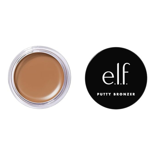 e.l.f. Putty Bronzer, Creamy & Highly Pigmented Formula, Tan Lines, 0.35 Oz