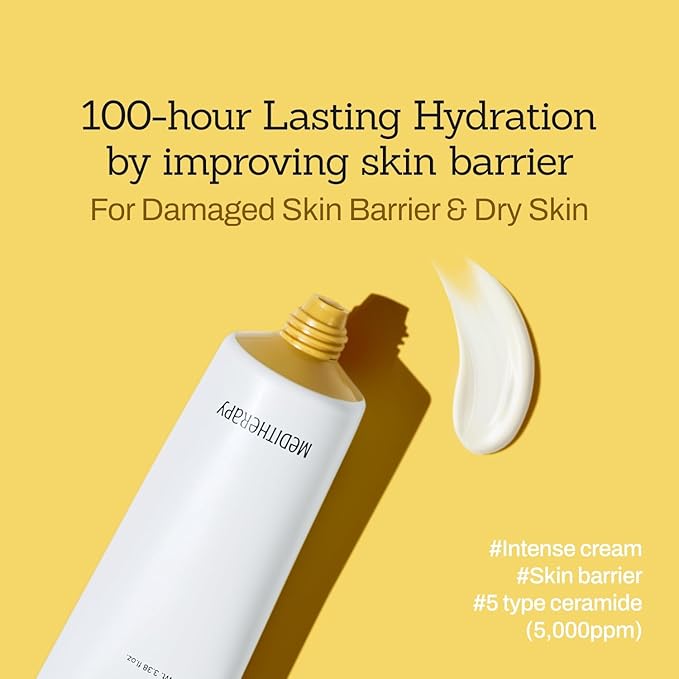 MEDITHERAPY Jojoba Ceramide Barrier Cream, Intensive Repair Cream, Long-Lasting Hydration, Boosts Skin Strength, EWG Green Grade, 3.38 fl.oz.