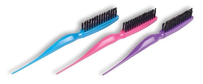 Cricket Amped Up Teasing Hair Brush - Adds Major Volume and Shine, Heat Resistant, Ideal for Slick Back, Updos, and Detangling All Hair Types, with Ergonomic Handle and Sectioning Tip, Purple