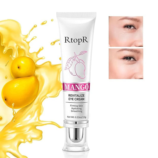 RtopR Mango Firming Eye Cream, Under Eye Cream for Dark Circles and Puffiness, Firm and Smooth the Look of Fine Lines, Smoothes the Skin Around the Eyes