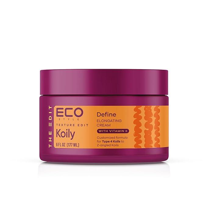 Eco Style Elongating Cream, Texture Edit, Koily Define for Type 4 curly hair, 6oz.