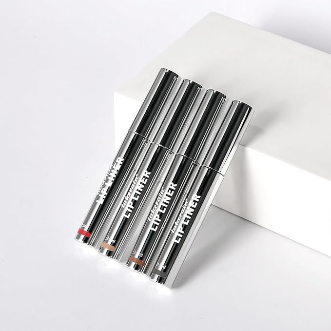 4Pcs Peel Off Lip Liner Stain - Long-Lasting, Smudge-Proof, Waterproof Nude Matte Lip Tint, Non-Fading Peel Off Lip Color, Effortless Precision & Full Coverage, Vegan & Cruelty-Free