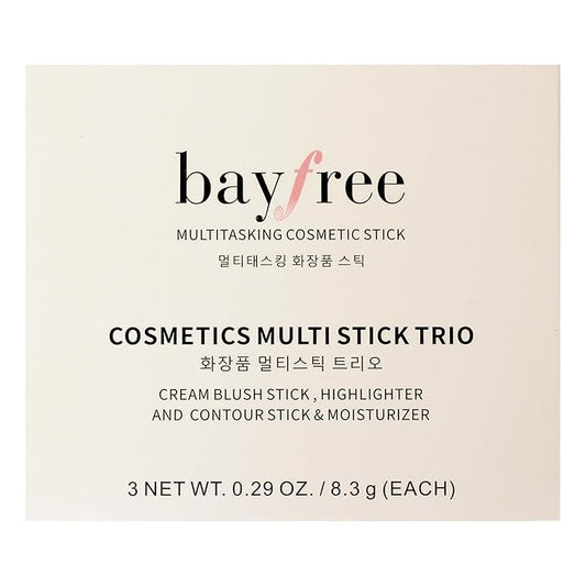 KIMUSE Multi Stick Trio Face Makeup, Cream Blush Stick for Cheeks & Lips, Moisturizer & Highlighter Makeup Sticks for All Skin