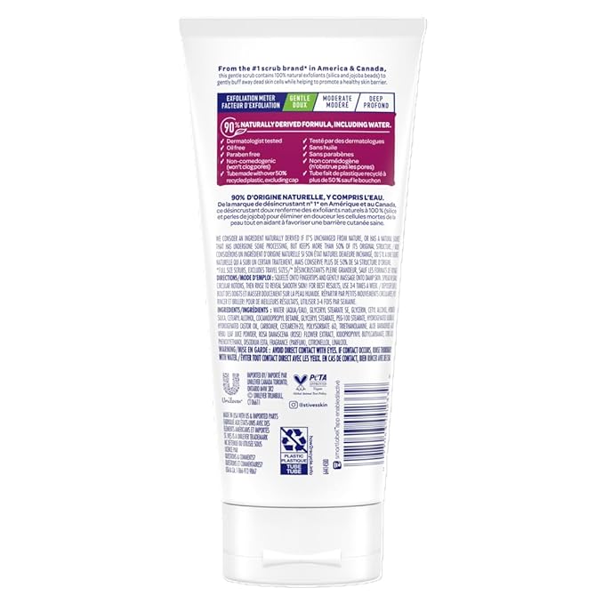 St. Ives Gentle Smoothing Face Scrub Our Gentlest Scrub Yet Rose Water and Aloe Vera Made with 100 percent Natural Exfoliants, Paraben Free, Oil-Free, Dermatologist Tested 6 oz