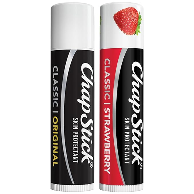 ChapStick Lip Care Bundle – Classic Strawberry + Classic Original Lip Balm, 0.15 Oz Ea (2 Piece Set)
