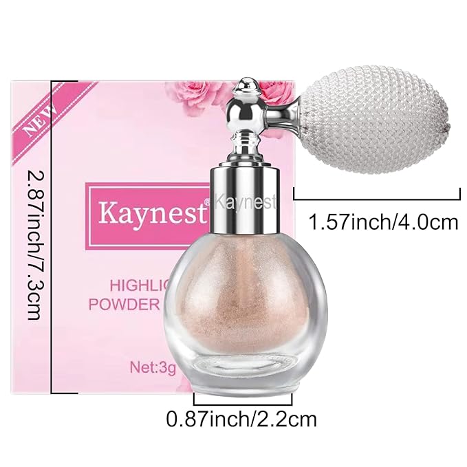 Highlighter Powder Spray, Longwear Glitter Spray for Body,