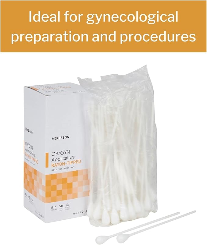 Mckesson ob/gyn applicators rayon tipped,