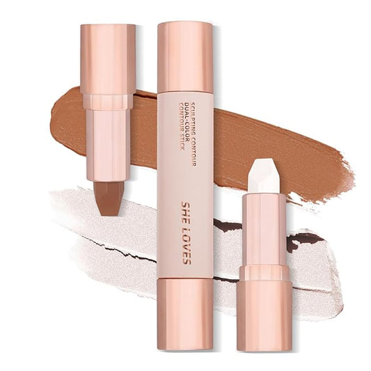 Contour Stick, Highlighter Makeup, 2 in 1 Cream Face (01#)