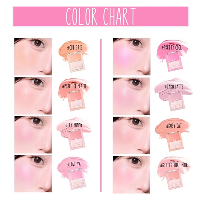 HOLIKA HOLIKA Colored Milk Cream Blush 01 CUTIE Clean, Buildable