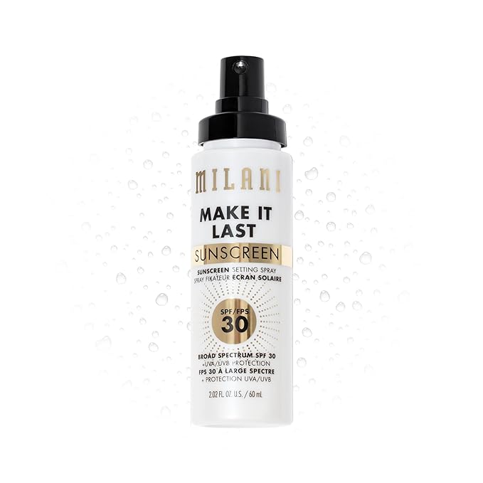 Milani Make It Last Sunscreen - Sunscreen Setting Spray with SPF 30 - Makeup Primer and Setting Spray with SPF30 Sunscreen, Long Lasting Makeup Finishing Spray