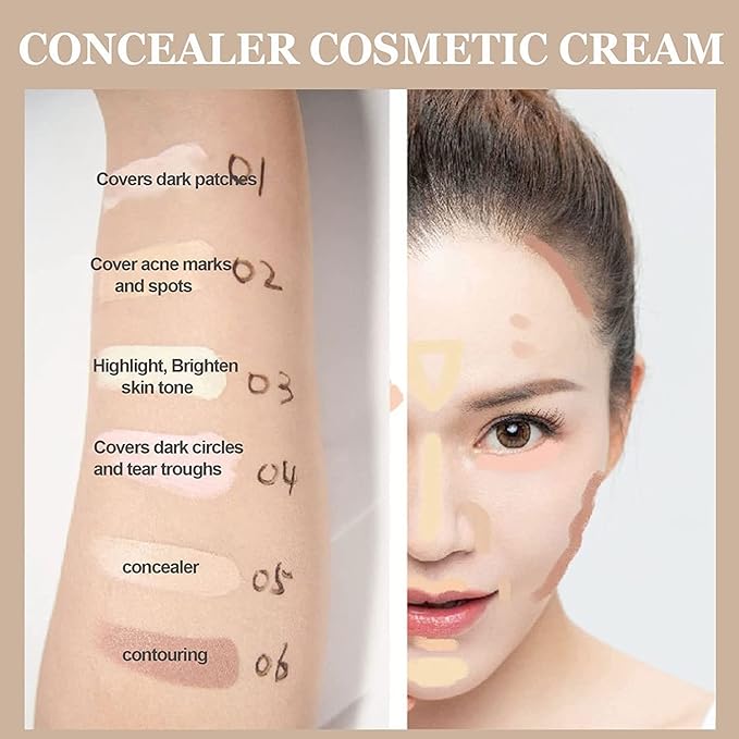 6 Colors Correcting Concealer Palette, Makeup Cream Contour