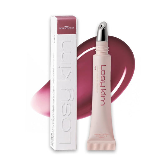 PDRN Tinted Lip Serum – High Gloss Ultra Hydrating Natural Glow, Non-Sticky Volumizing Color Glaze with Long-Lasting Shine, Nourishing Moisturizing Repair for Chapped Lips (0.34 oz)