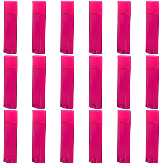 5ml 100Pcs Empty Oval Deodorant Lip balm Tubes Containers Twist-up Refillable Containers for Lipstick,Chapstick,Homemade Lip balm,DIY Deodorants(Hot Pink)