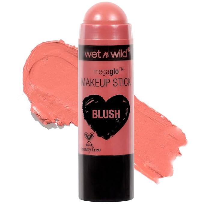 wet n wild MegaGlo Makeup Stick Bundle - Peach Bums & Pink Floral Majority, Buildable Color, Versatile Use