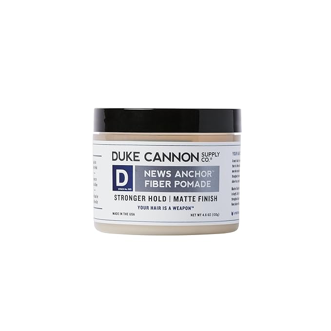 Duke Cannon News Anchor Fiber Pomade - Strong Hold, Natural Matte Finish - 4.6 oz
