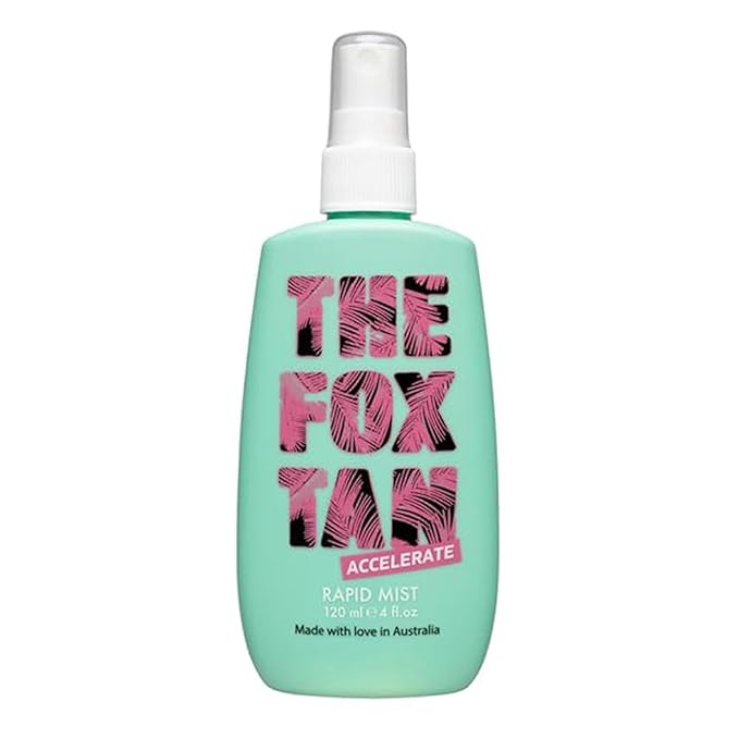 The Fox Tan Rapid Tanning Mist, Natural Tanning Accelerator Mist For Darker & Faster Tans, Creates Flawless Tan Skin, Vegan & Cruelty Free, 120mL