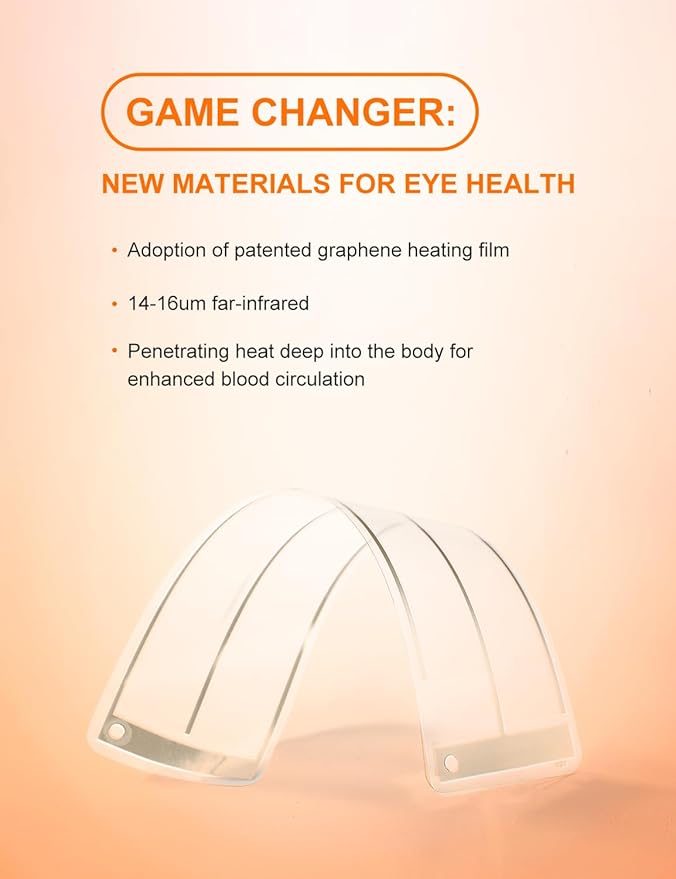 Heated Eye Mask, Cordless Heat Eye Compress for for Dry Eye Stye Relax Eye Strain, Portable Electric Warm Eye Mask for Blepharitis, Chalazion, Eye Fatigue or MGD