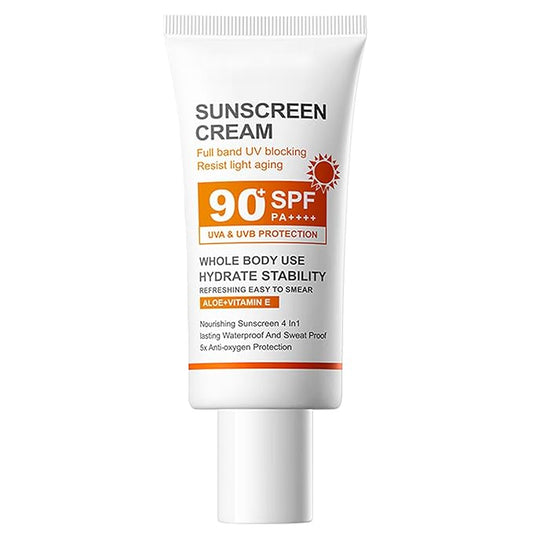 Sunscreen SPF 90, High SPF 90 Sunscreen, Sunscreen Protector for Face and Body, 22H Long Lasting Sunscreen, Broad Spectrum Sunscreen UVA/UVB Protection, Moisturizing Sunscreen Lotion