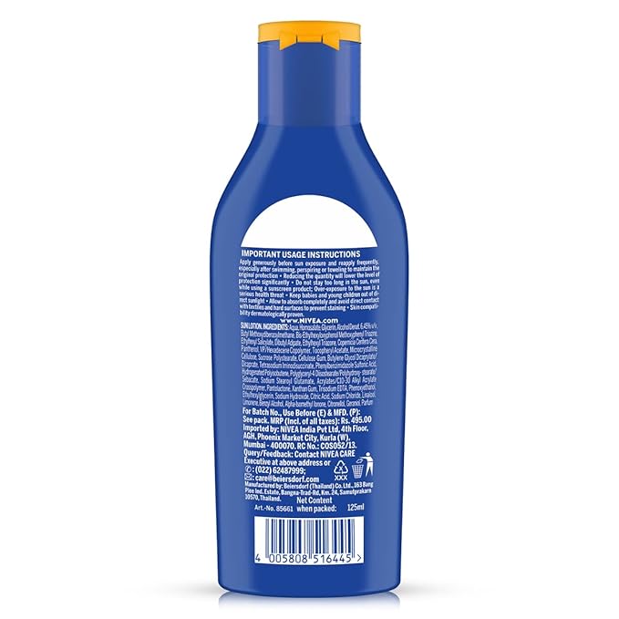 Nivea Moisturising Sun Lotion SPF-50, 125ml