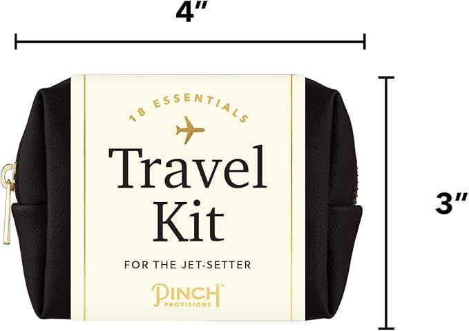 Pinch Provisions Travel Kit, includes 18 Must-Have Emergency Essential Items for Travelling, Ideal Road Trip or Airport Gift for Friends, Family & Peers, Portable Pouch