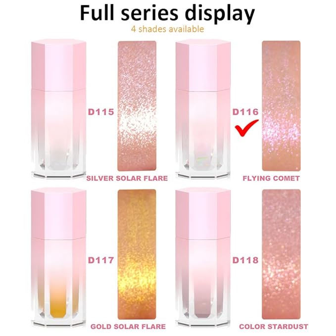 evpct Mermaid Pink Highlighter Makeup Liquid Blue Purple Palette Stick