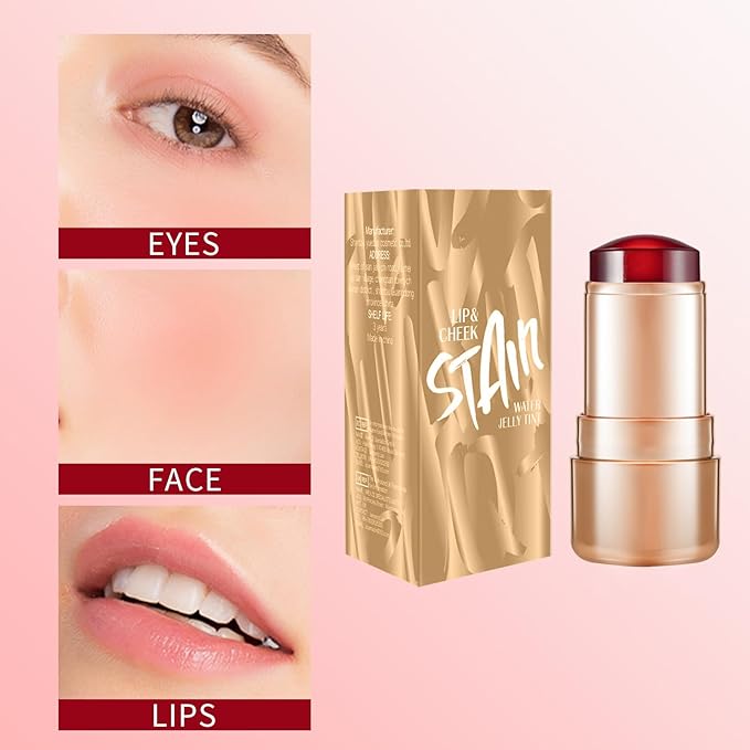 2PCS Jelly Blush Stick, Multi-Purpose Lip & Cheek Stick, Waterproof jelly tint, Moisturizing Cooling Water Jelly Tint Long Lasting cheek stain & lip tint for Women and Girls 02#