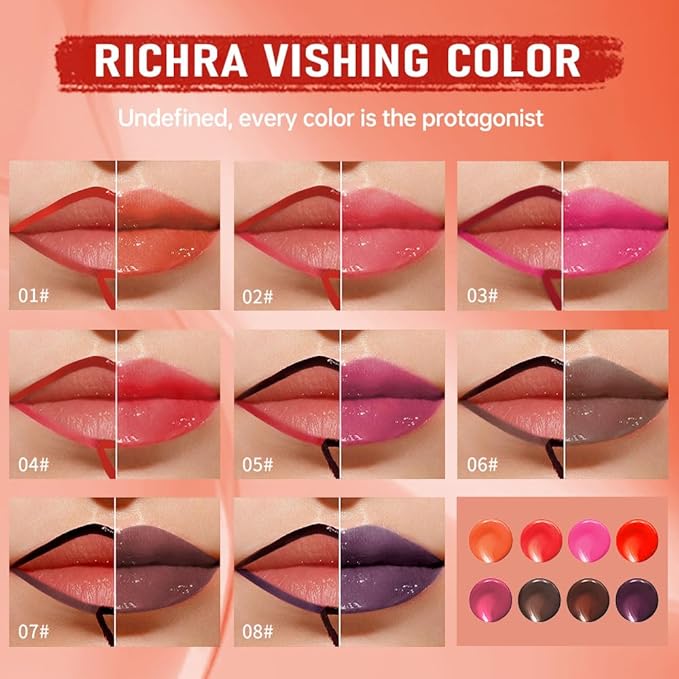 Chocolate Brown Peel Off Lip Gloss Tattoo and Lip Oil, Lip Stain Peel Off Masque - Peel Off Lip Tint ,Long Lasting Waterproof Transfer-proof Lip Mask Lip Gloss Peel Off Lip Liner,Stay Lip Makeup 07#