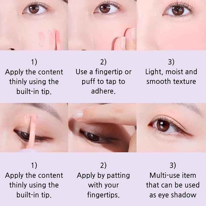 Fluffy Air Blusher 5 Colors - Lightweight Melting Liquid Blush for Colorful Cheeks, Highly Pigmented, Cheekbones and Eye Makeup, Soft Matte Finish, Buildable Formula (03 DEAR PEACH)