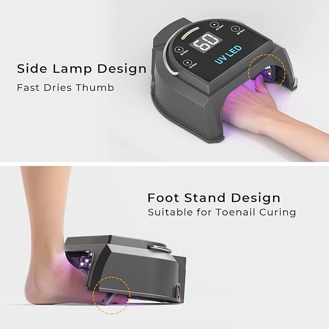 80w professional cordless uv led