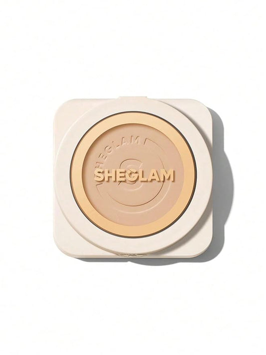 SHEGLAM SKin-Focus Full Coverage Powder Foundation Oil-Control Lightweight Face Pressed Powder Makeup-Buttercream