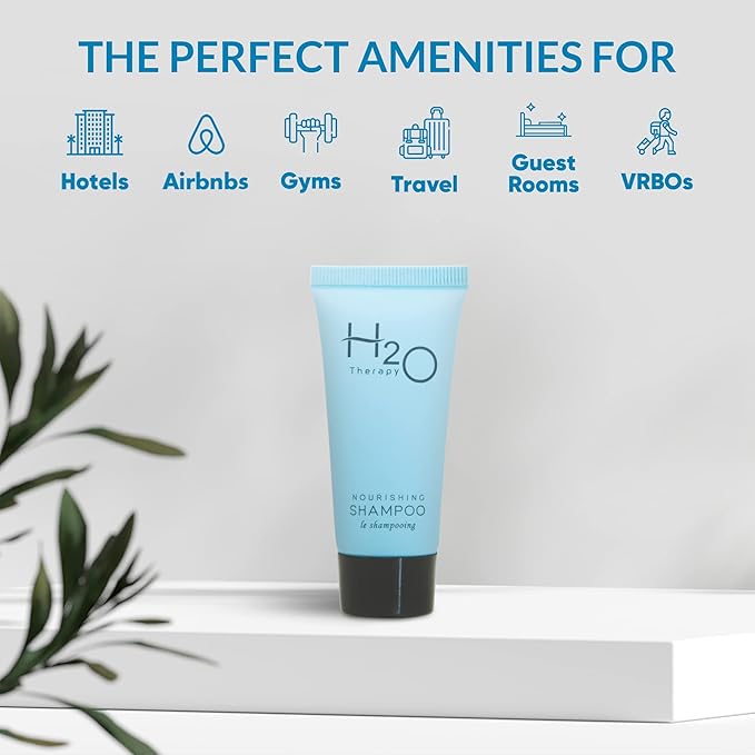 H2O Therapy Shampoo, Travel Size Hotel Hospitality, 0.85 oz (Case of 300)