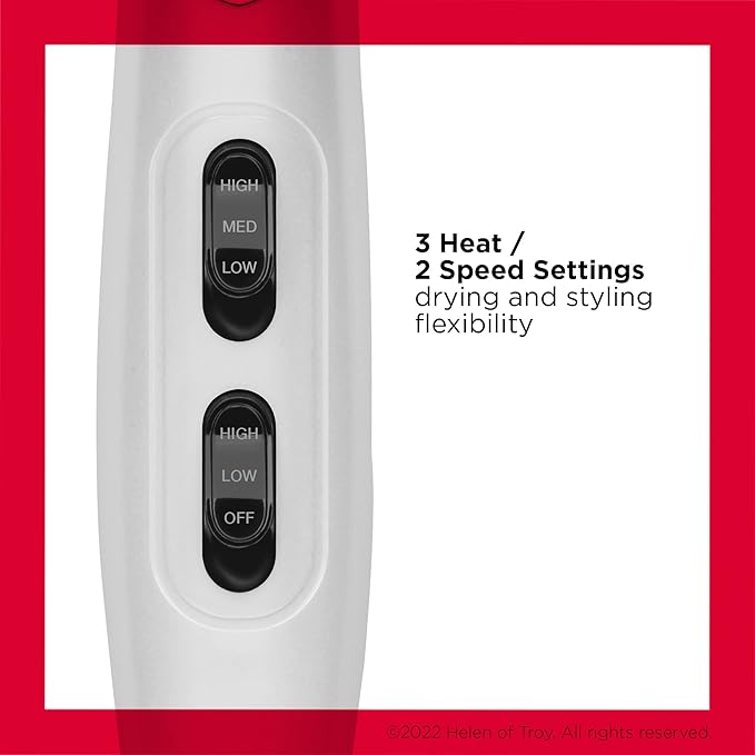 REVLON Volume Booster, Hair Dryer with Curl Enhancing Diffuser | Increase Volume, Decrease Frizz and Damage, Fast Drying, 1875 Watts (White)