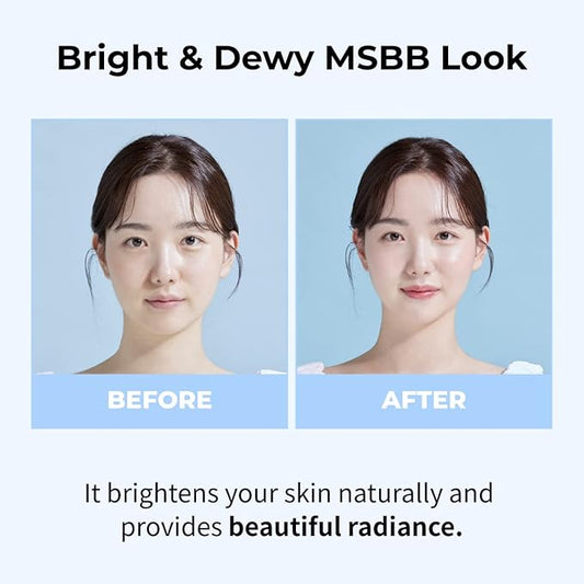 numbuzin No.1 Pure Glass Clean Tone Up | Hyaluronic Acid, Glossy Finish, Tinted, Light Beige Color | 1.69 fl oz