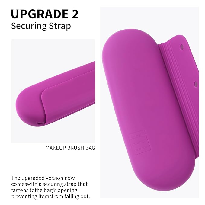 Silicone makeup brush holder travel