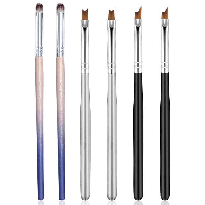 6pcs ombre nail brush and