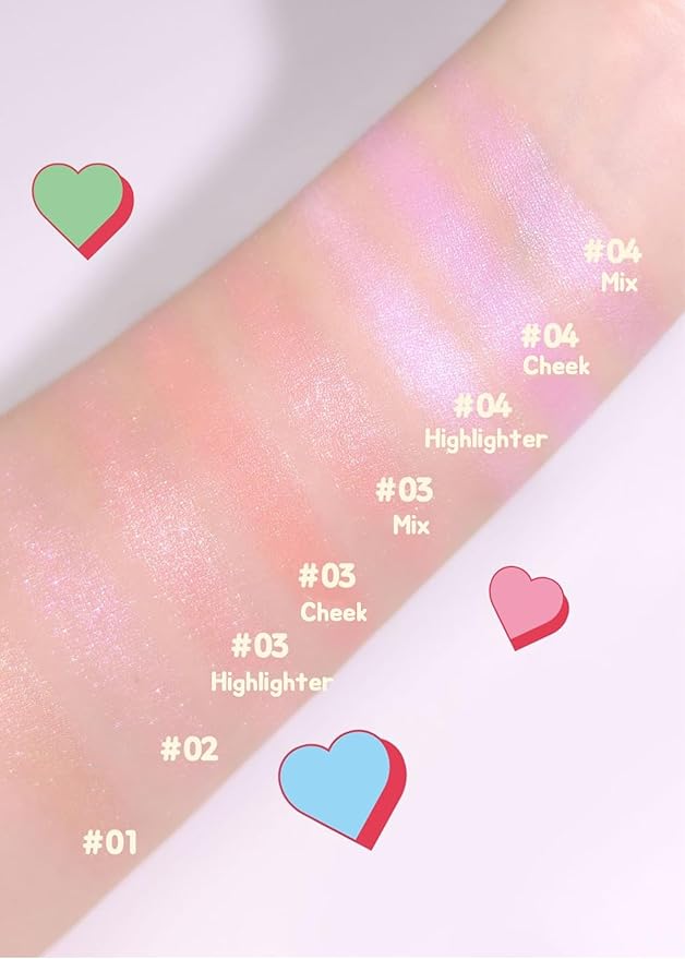 COLORGRAM Milk Bling Heartlighter 01 Peach Heart | Daily Makeup