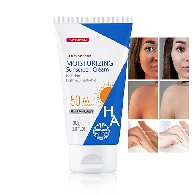 Hyaluronic Acid Body Sunscreen SPF 50, Sunscreen for Body & Face, Sunscreen Body Lotion Water Resistant, Hydrate Moisturizing Body Lotion with Sunscreen SPF 50, Sunscreen Moisturizer for Face Body